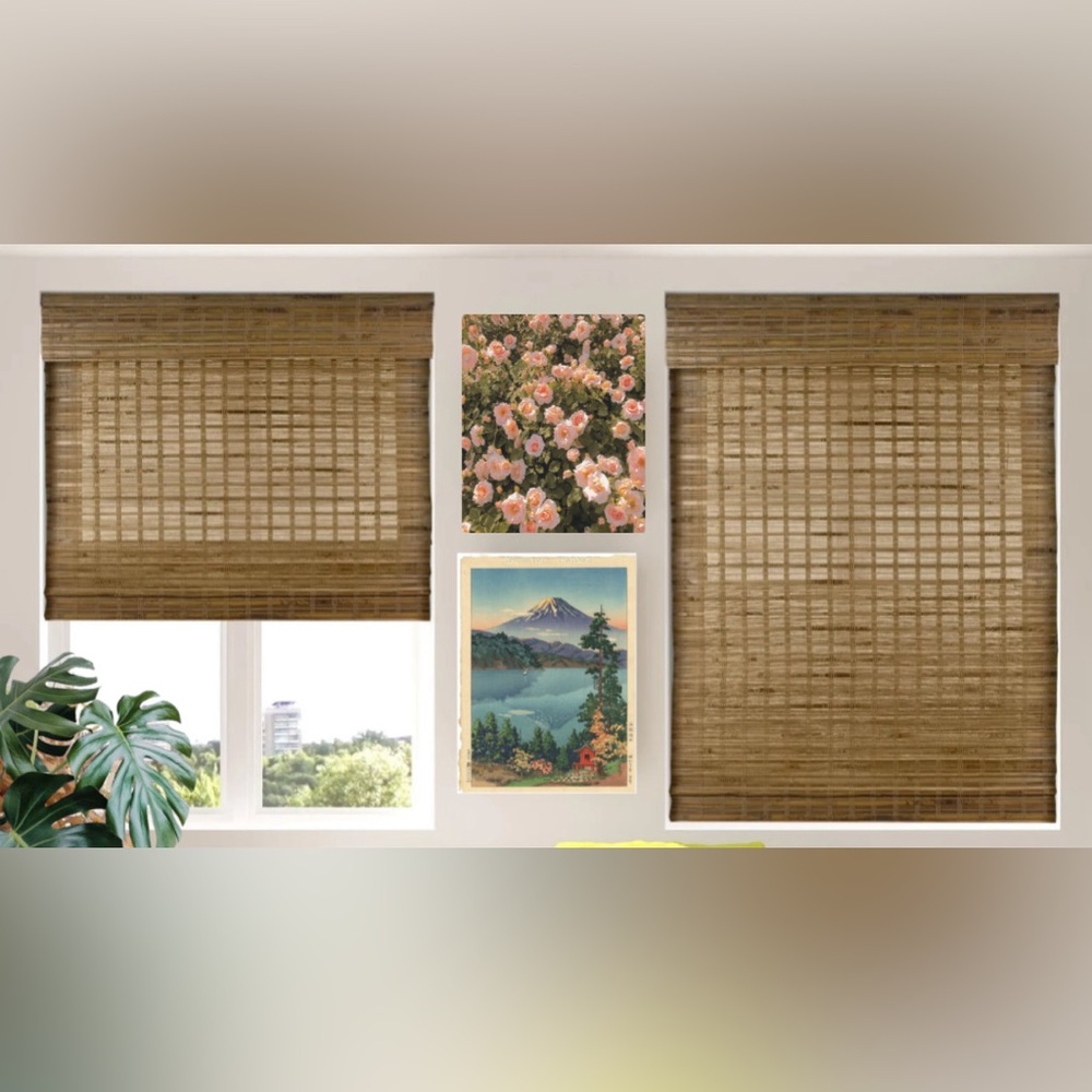 Arlo Blinds Dali Native Roman Bamboo Shades Perfect Condition